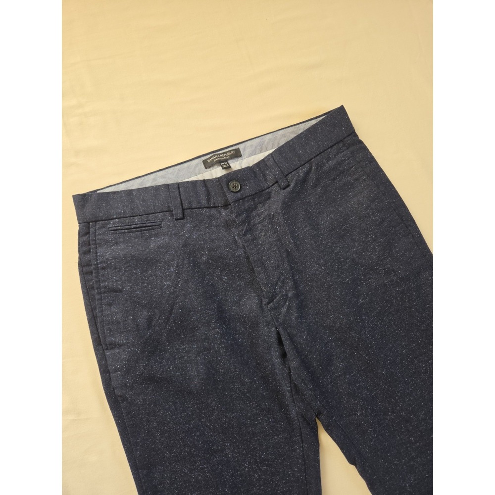 Banana Republic Emerson Blue Wool Blend Dress Pants Slim 31x30 Flat Front